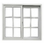 Ventana Aluminio Corrediza Vidrio Repartido 100x150