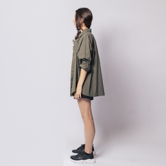 CONJUNTO CAMISA +TOP VERDE OLIVA na internet