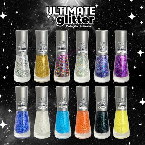 Esmalte Top Beauty VIP Coleção Ultimate Glitter