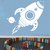 Kit Adesivos de Parede Decorativo Infantil Criança Espaço Foguete Planetas Satélite Nave #4 na internet