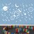 Imagem do Kit Adesivos de Parede Decorativo Infantil Criança Espaço Astronauta Estrelas Foguete Planetas Satélite Nave #12