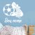Adesivo de Parede Decorativo Futebol Chuteira Seu Nome - loja online