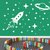 Imagem do Kit Adesivos de Parede Decorativo Infantil Criança Espaço Astronauta Estrelas Foguete Planetas Satélite Nave #8