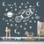 Kit Adesivos de Parede Decorativo Infantil Criança Espaço Astronauta Estrelas Foguete Planetas Satélite Nave #7 - loja online