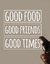 Adesivo de Parede Decorativo Frase Good food Good time good times - comprar online