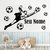 Kit Adesivos de Parede Decorativo Infantil Criança Jogador de Futebol Bola Seu Nome Personalizado #3