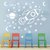 Kit Adesivos de Parede Decorativo Infantil Criança Espaço Astronauta Estrelas Foguete Planetas Satélite Nave #7 - comprar online