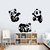Kit Adesivos de Parede Decorativo Infantil Criança Pandas