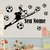 Imagem do Kit Adesivos de Parede Decorativo Infantil Criança Jogador de Futebol Bola Seu Nome Personalizado #3