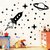 Kit Adesivos de Parede Decorativo Infantil Criança Espaço Astronauta Estrelas Foguete Planetas Satélite Nave #8