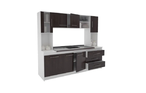 KIT COCINA COMPACTA ORLANDI S/TAPA 321 1.80MTS.JACARANDA