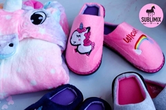 Pantufla peluche unicornio Talle 34