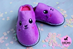 Pantufla peluche violeta Talle 30