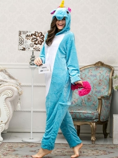 Pijama Unicornio Celeste Kigurumi en internet