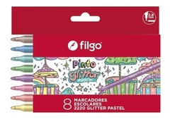 Marcador filgo pastel glitter