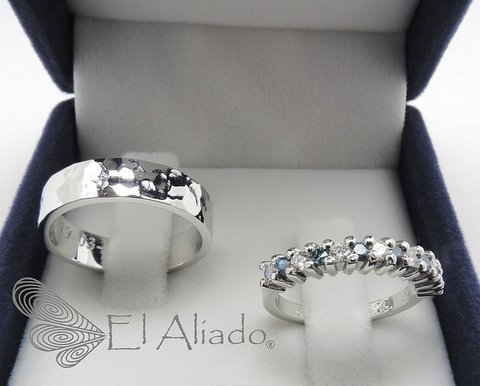 948. Argollas de matrimonio en Oro Blanco 18K