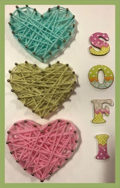 TABLITA para string art CORAZONES 20x30 - SIGALALANA