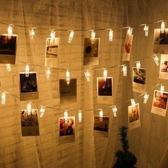 10 Prendedores Led Decoração Varal Pregador Luminoso P/ Foto usb - loja online