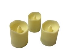 Kit 12 Velas De Led Branco Quente Baterias Inclusas Decoração - lice