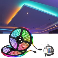 FITA LED RGB PROVA D AGUA 5M RGB 5050 +CONTROLE +FONTE - comprar online