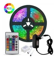 FITA LED RGB PROVA D AGUA 5M RGB 5050 +CONTROLE +FONTE