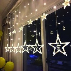 Cascata 138 Led Natal Estrela Decoração 8 Funções Branco Quente 110V - comprar online