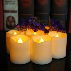 Kit 12 Velas De Led Branco Quente Baterias Inclusas Decoração