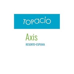 Sommier y Colchón TOPACIO Axis 80x190 RESORTES - EL APOLIYO