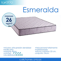 Colchón Esmeralda 140x190 ESPUMA Dens. 27kg/m3 - comprar online
