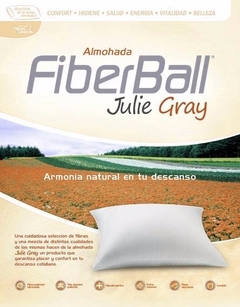 Almohada FIBERBALL Julie Gray 40x70cm - comprar online
