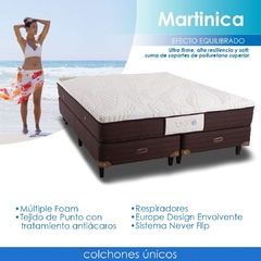 Sommier y Colchón Martinica 140x190 ESPUMA Dens. 35kg/m³ ALTA GAMA - comprar online