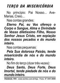 Oração Terço Da Misericórdia - Jesus Misericordioso - 250 - comprar online