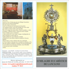 O Milagre Eucaristico de Lanciano - 1000 unidades