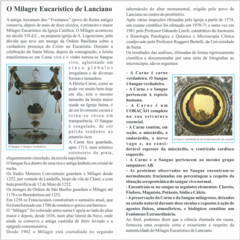 O Milagre Eucaristico de Lanciano - 250 unidades - comprar online