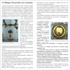 O Milagre Eucaristico de Lanciano - 1000 unidades - comprar online