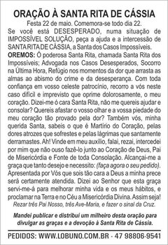 Oração á Santa Rita de Cássia - 1000 und na internet