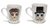 Taza cónica calavera (flores o bigotes) - comprar online