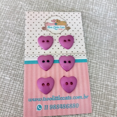 Botões formato coração 6 unidades - comprar online