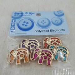 Botão Dress it Up Bollywood Elephants