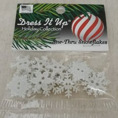 Botão Dress it Up Sew-Thru Snowflakes