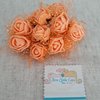 12 Flores de EVA com tule laranja