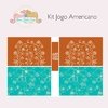 Kit tecido para jogo americano e faixa de pano de prato Floral Retrô