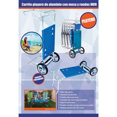 Carrito Playero De Aluminio Con Ruedas/Mesa Mor (2495) - comprar online