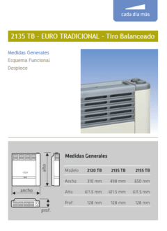 Calefactor Emege Euro 2135 SL TB - 3500 Calorias - Multigas - comprar online