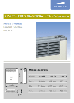 Calefactor Emege Euro 2155SL TB - 5400 Calorias - Multigas - comprar online