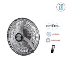 Ventilador de Pared Liliana 20" VWC2016 -Orbital -Cromado- 3 Velocidades - 90W - Control Remoto