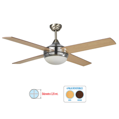 Ventilador de Techo Liliana VTHM314 - Palas Madera Reversible - 5 Velocidades - 1,20 mts Diametro - 80w