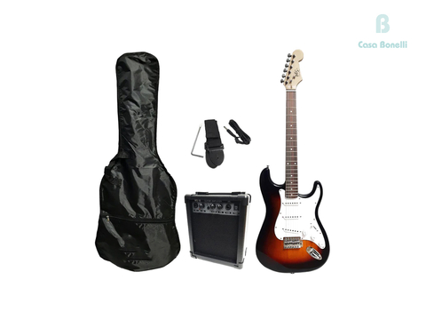 COMBO ST100SB X-Vive Pack de Guitarra Eléctrica Esfumada + Mini Amp + Funda y Correa