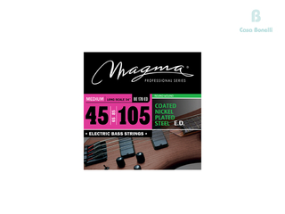 BE170ED COATED Magma Set de 4 Cuerdas para Bajo Calibre 045