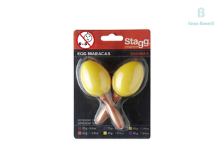 SEGMSYW Stagg Huevos Maracas con Mango Corto en color Amarillo